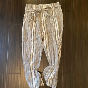 Striped beachy joggers